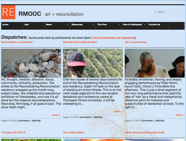 Showing the output of the rMOOC "post-by-email" feature